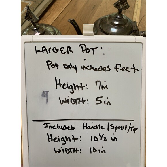 Meriden B Company Silverplate Hollowware No. 1926 5 and 6 Coffee Pots Britannia - Picture 6 of 16